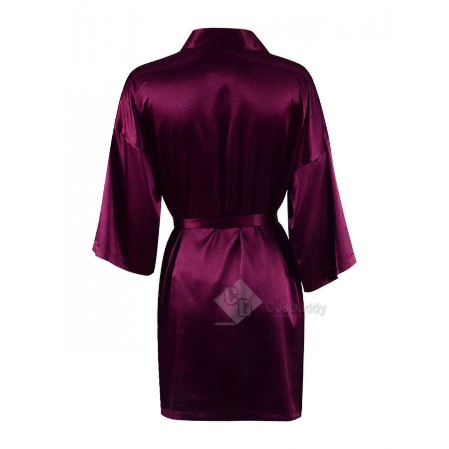 Sexy Luxury Purple Satin Robe And Nighty For Cheap 